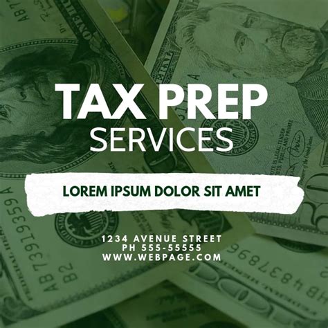 Bill or other balance due. Tax Preparation Service Video Business Card Template ...