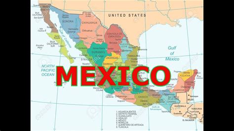 Map Of Mexico The United States Of Mexico Youtube