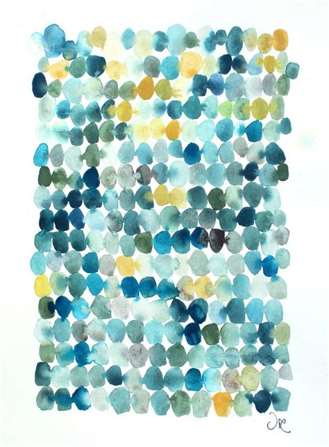 Dot Painting Modern Minimalist Watercolor Blue Circles Etsy Uk
