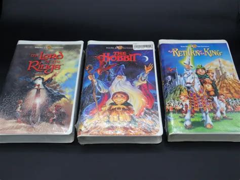 3 Lord Of The Rings Vhs Hobbit Return Of The King Warner Bros Animated