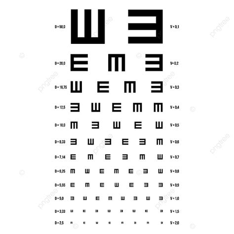 Eye Test Chart Vector Art Png Eye Test Chart Vector E Chart Vision