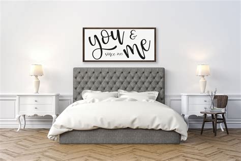 You And Me Sign Established Date Master Bedroom Wall Decor Etsy In