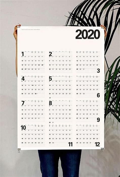 2020 Wall Calendar 2020 Wall Planner Wall Poster Calendar