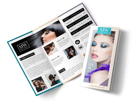 Awesome Hair Salon Tri Fold Brochure Template