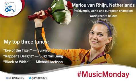 In the 100m heats she broke the t43 world record then in the final had to settle for. Music Monday with the Netherlands' Marlou van Rhijn ...