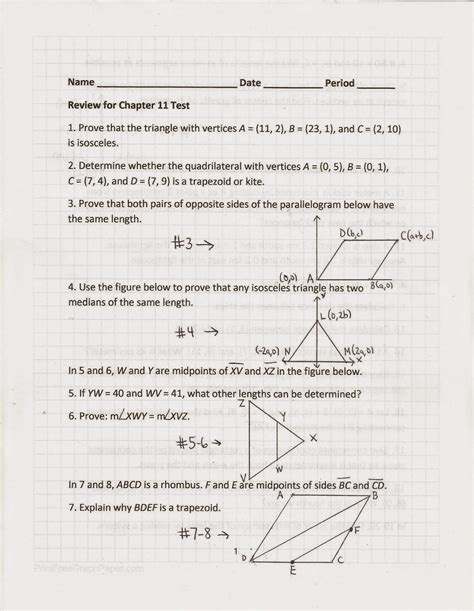Lin 4 prove quadrilaterals are parallelograms. Geometry Worksheet Kites And Trapezoids Answers Key | Free ...