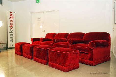 The rods for the sectional to keep it together do not work. classic design: Red Velvet Sofa & Ottomans - Custom ...