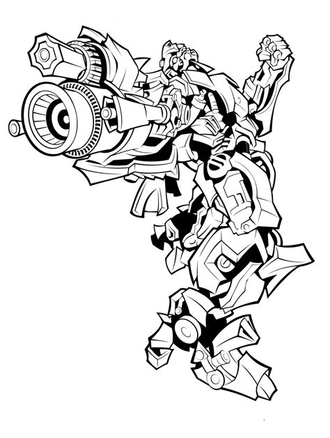 Bumblebee Transformer Coloring Pages Pdf Free Coloringfolder Com