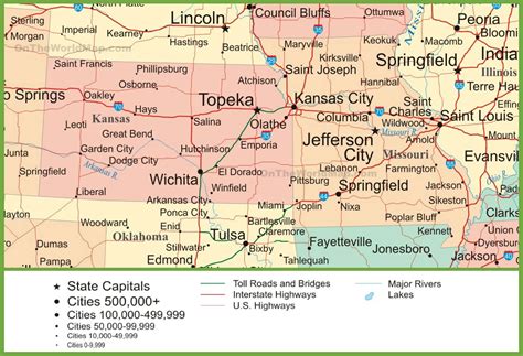 Map Of Kansas And Colorado Border My Maps