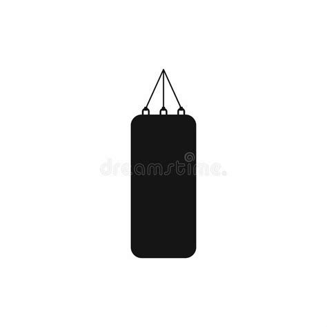 Punching Bag For Boxing Icon White Stock Vector Illustration Of