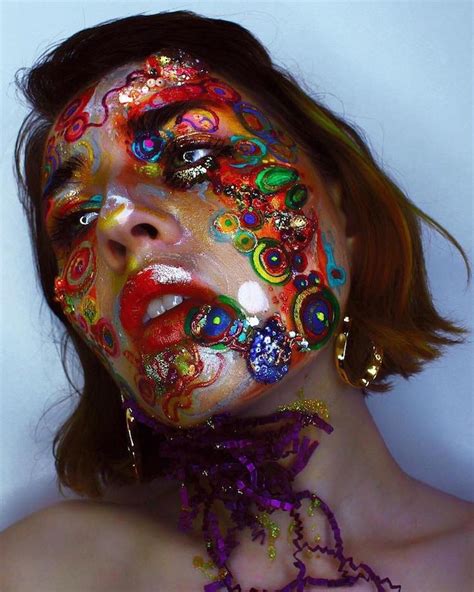 Body Art Makeup Artist Uses Faces As Canvas For Abstract Paintings