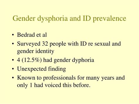 Ppt Gender Dysphoria And Intellectual Disability Powerpoint Presentation Id 5102082
