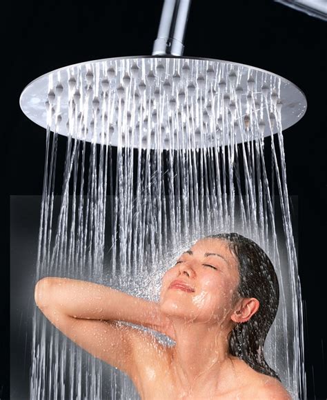 12 Inch 304 Stainless Steel Ultra Thin Shower Head Circular Rainfall