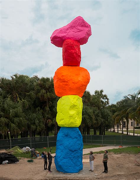 A quartet of islands located at the heart of miami beach that features perfect views of the sunset. Ugo Rondinone Brings a Mountain to Miami | artnet News