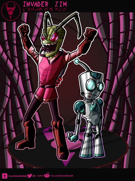 Project Nexus Redesigns Invader Zim And Gir By Pluagemask042 On