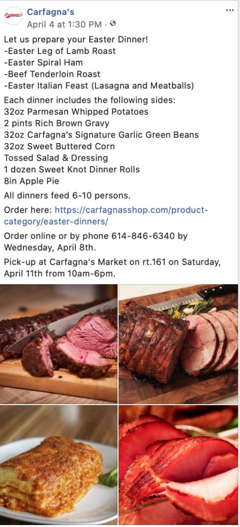 Are you a wegmans fan, too? 19 Restaurants Offering Easter Dinner To-Go in Columbus - Eat Play CBUS
