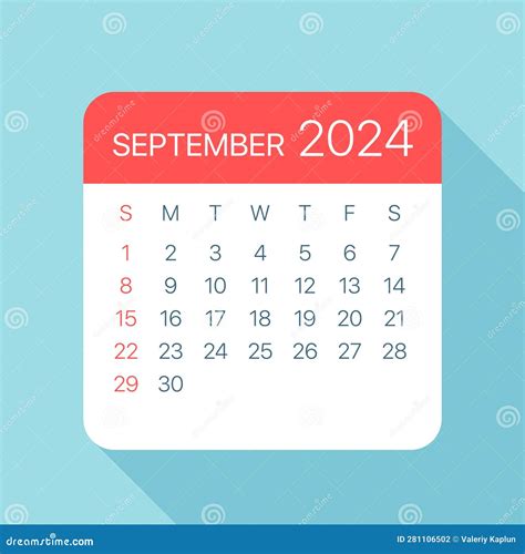 September 2024 Template Calendar 2024 Design Vector Planner Layout