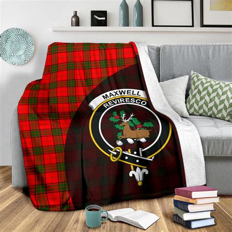 Maxwell Modern Tartan Clan Badge Premium Blanket Wave Style Th8