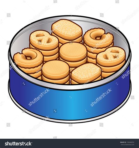 I recycle paper towel rolls and cut them lengthwise to help shape the dough. Selection Danish Butter Cookies Blue Tin Stock Vector ...