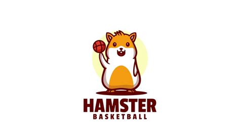 Hamster Basketball Simple Mascot Logo Templatemonster