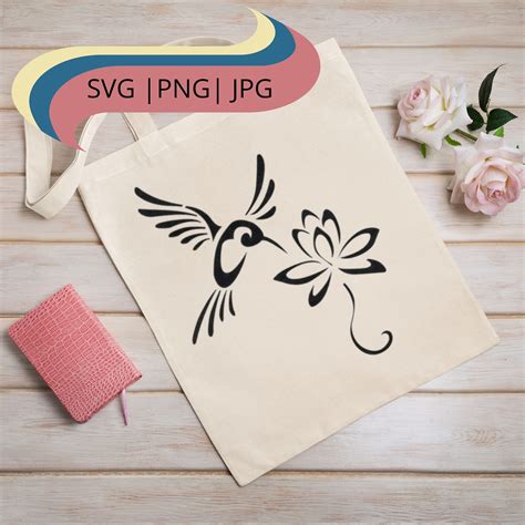 Buy Hummingbird Lotus Flower Digital File Svg Png  Cricut Online In