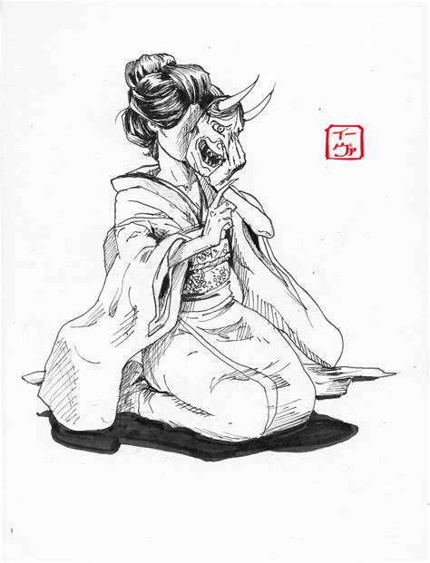 Eva Draws — Inktober Day 18 Disguise Noppera Bo Disguising As Japanese Mythology Japanese