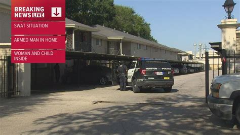 Armed Man Barricaded Inside West Houston Home With Woman Child Youtube