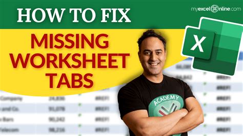 Fix Excel Sheet Tabs Are Missing At The Bottom Of A Workbook Solved Hot Sex Picture