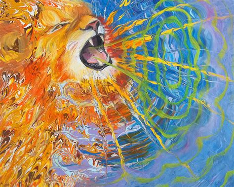 Prophetic Sketch Painting 25 Lion Of Judah Awakens With A Roar Painting