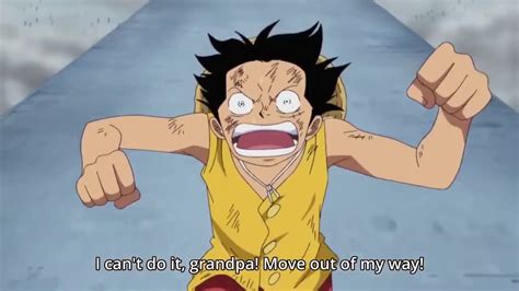 Luffy Punches Garp Garp Cannot Hurt His Beloved Grandson One Piece