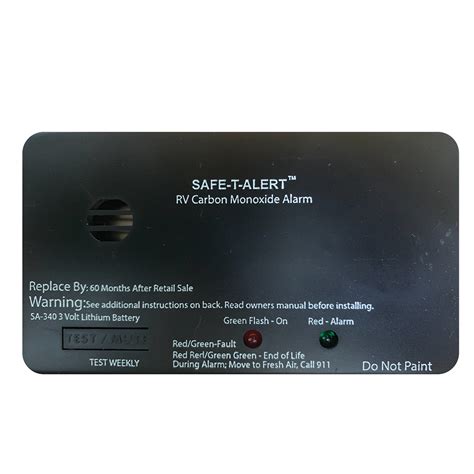 Change aa batteries every 6 months to avoid low battery chirp. Safe-T-Alert SA-340 Black RV Battery Powered CO2 Detector