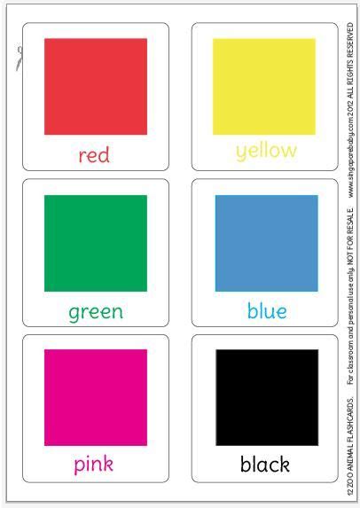 Free Printable Color Flashcards For Toddlers Rodney Hudsons