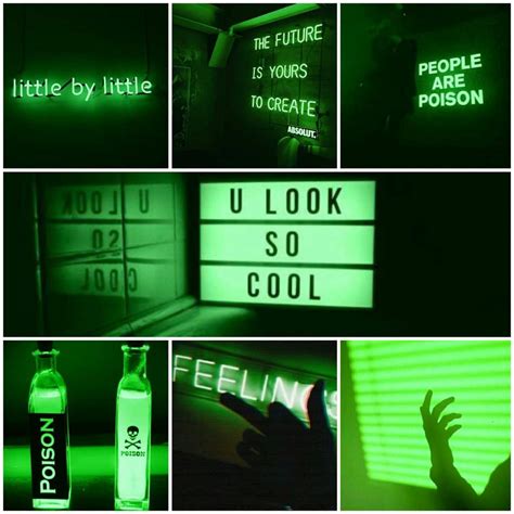 Neon Green Moodboard Aesthetic World Amino
