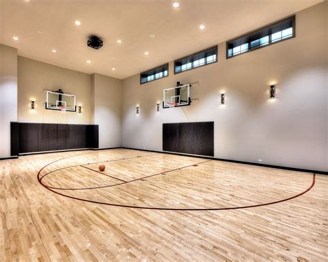 Live like a baller in these 7 homes with indoor basketball courts. Indoor basketball court | Home basketball court ...