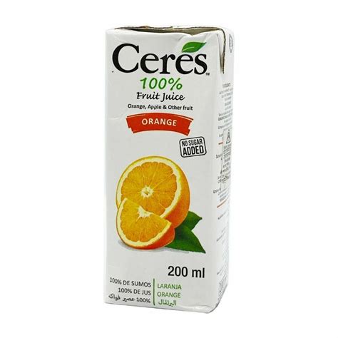 Ceres 100 Orange Fruit Juice 200 Ml