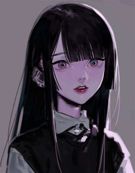 Cute Dark Anime Girl Pfp