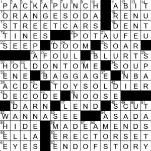LA Times Crossword 5 Sep 20, Saturday - LAXCrossword.com