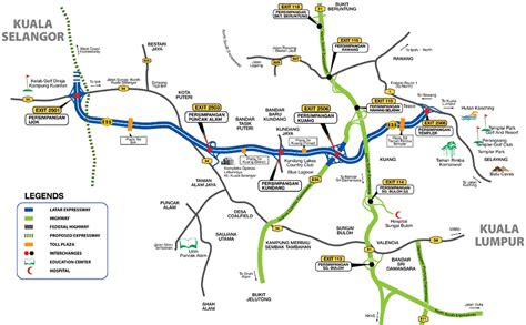 Click on map to expand to full size. LATAR, Kuala Lumpur - Kuala Selangor Expressway (E25 ...