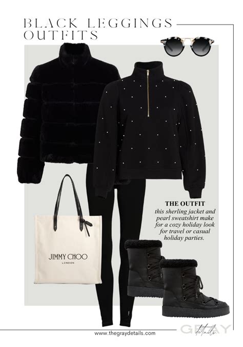 9 Classy Black Leggings Outfits For Winter The Gray Details