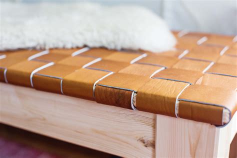 Woven Leather Bench Diy A Beautiful Mess