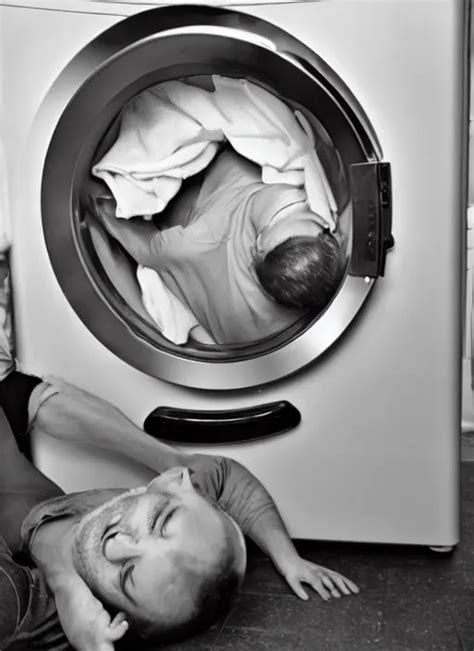 Man Stuck Inside A Washing Machine Bad Quality Shaky Stable Diffusion OpenArt