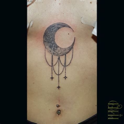 5th Dimension Tattoo On Twitter Waning Crescent Moon On The Sternum