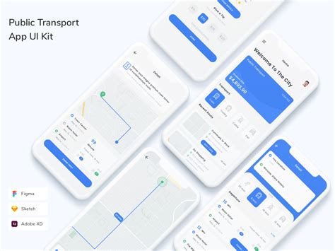 Public Transport App UI Kit UpLabs