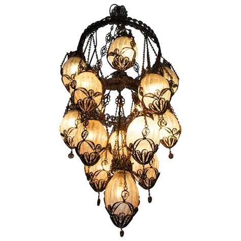 Shop for chandeliers shopping online. Turkish Ottoman Chandelier, 15 Glass, Istanbul For Sale at ...