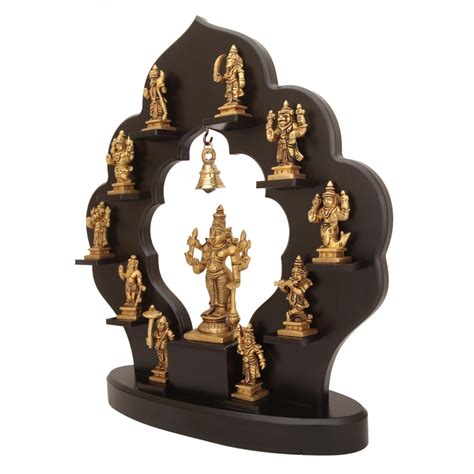 Vishnu Dashavatara 38cm Brass Lord Vishnu Dashavatar Ten Etsy