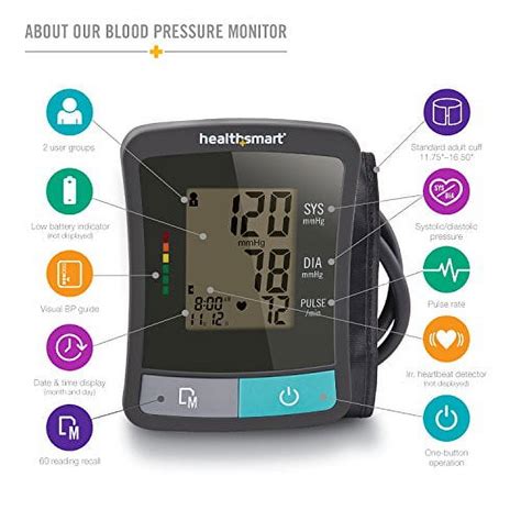 Mabis Healthsmart Digital Wireless Upper Arm Blood Pressure Monitor