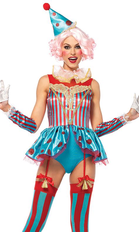 4 Pc Circus Clown Sexy Costume