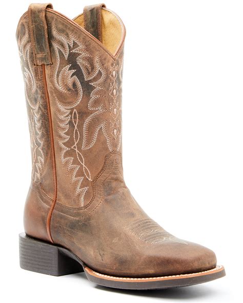 Rank 45 Womens Brown Western Boots Square Toe Boot Barn