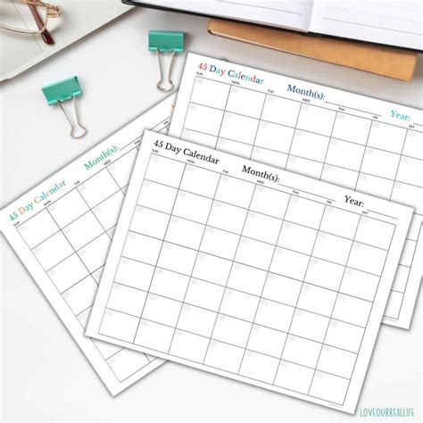 Two Week Calendar Template Free Printable Weekly Planner ⋆ Love Our