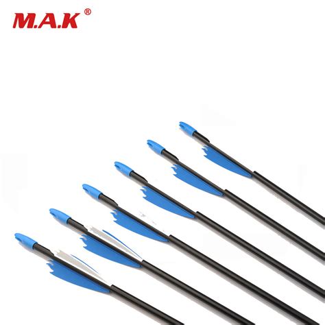 Archery 31 Inches Fiberglass Arrow Spine 700 Blue White Feather For
